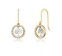 Julie Julsen Ohrhänger 925/- Sterling Silber Zirkonia Weiß Glänzend