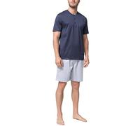 JULIPET Herren JAC457 Tradate, kurzer Schlafanzug Serafin, aus Popeline und luxuriösem Jersey, 58 DE Jeans, 48