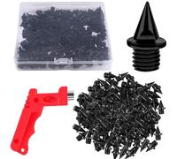 JULMELON 120 Stück 1/4 Zoll Stahl Edelstahl Spikes für Spikes Golfschuhe Spikes mit Spike-Schraubenschlüssel, Ersatzspikes für Sprint Sport kurze Laufschuhe