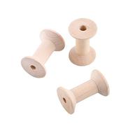 JULYKAI Leere Garnrollen, Holzspulen, Spulen, Naturholz 10 Stück Holzleere Garnrollen Seilkettenrolle für Schmuck