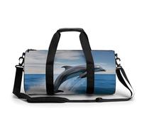 Jumping Up Delphins Turnbeutel für Herren und Damen, wasserabweisend, Reisetasche, leichte Tasche für Reisen, Sport, weiß, 45 cm/22,9 cm/22,9 cm/22,9 cm, weiß, 17.7in/9in/9in