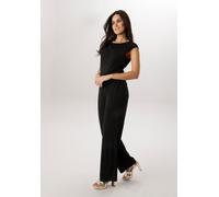 Jumpsuit ANISTON SELECTED, Damen, Gr. 42, N-Gr, schwarz, gewirkt;Jersey, Obermaterial: 95% Polyester, 5% Elasthan. Futter: 100% Polyester, unifarben, figurumspielend knöchellang, Rundhals, Overalls Ju