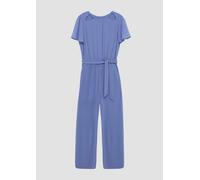 Jumpsuit aus Chiffon mit Gürtel und plissierter Hose 176 blau 2162080.5364.176