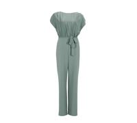 Swing Jumpsuit aus Material-Mix mit Rundhalsausschnitt Grün Größe 42