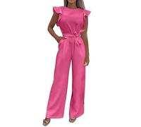Jumpsuit Damen Elegant Festlich Lang Overall Ärmellos Playsuit Einteiler Kuschelig Festival Outfit Große Größen Gerades Bein Hose Romper Hosenanzug Business Klassiker Women's Jumpsuits & Playsuits