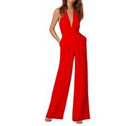 Jumpsuit Damen,Jumpsuit Damen Rückenfrei,Weißer Kurzer Jumpsuit,Bundhose Damen,Leder Overall Damen,Stepp Overall Damen,Jumpsuit Schwarz Damen