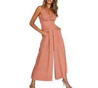 Jumpsuit Damen Kurz, Overall Elegant Schickes Outfit Komplett Jumpsuits Hosenanzug Einteiler Business Festliche Anzug Hochzeitsgast Romper Kleidung Playsuit Sommer Festlicher Jumpsuit Damen