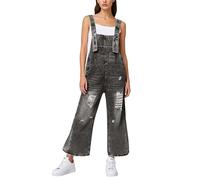 Jumpsuit Damen Latzhose Jeans Overall Ärmellos Einteiler mit Verstellbaren Trägern Bequeme Latzhose mit Taschen Elegante Jeanshose Lockerer Denim Playsuit Sommer Lässige Jeanslatzhose Strampler