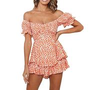 Jumpsuit Damen Sommer Shorts Ärmellos,kurz Bodysuit Yoga Arbeitshose Strampler Regular Overall Strampler Baggy Strampler Locker Baggy Trägerhose Taschen Romper Casual