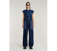 Jumpsuit G-STAR "Cocoon Jumpsuit", Damen, Gr. S, Normalgrößen, faded indigo patched, Obermaterial: 100% Baumwolle, Overalls Jumpsuit (85193718-S) faded indigo patched