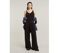 Jumpsuit G-STAR "Fluid Strap Jumpsuit", Damen, Gr. XXS, Normalgrößen, dk schwarz, Obermaterial: 90% Viskose, 10% Polyester, Overalls Jumpsuit (17145744-XXS) dk schwarz