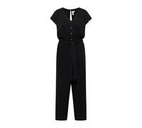 Jumpsuit GLINA mit weiten Beinen, Taschen und Keyhole-Ausschnitt im Rücken, BLACK, L