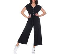 Jumpsuit GLINA mit weiten Beinen, Taschen und Keyhole-Ausschnitt im Rücken, BLACK, XXL