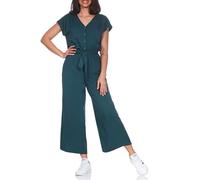 Jumpsuit GLINA mit weiten Beinen, Taschen und Keyhole-Ausschnitt im Rücken, OCEAN GREEN, XXL