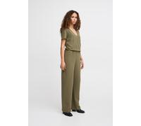 Jumpsuit ICHI "Overall IXMILA", Damen, Gr. XXL, N-Gr, grün (kalamata), Obermaterial: 95% Polyester PES. 5% Elasthan EL., Overalls Jumpsuit (19576809-XXL) kalamata