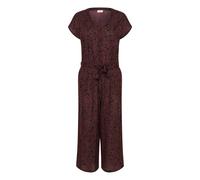 Jumpsuit KAFFE "Damen Overall KAbeathe", Damen, Gr. 40, N-Gr, braun (fudge, schwarz flower print), Obermaterial: 100% Viskose LENZING ECOVERO CV LenzEcov., Overalls Jumpsuit (16809221-40) fudge, schwa