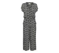Jumpsuit KAFFE "Overall KAmille", Damen, Gr. 38, N-Gr, schwarz (schwarz, chalk graphic lines), Obermaterial: 100% Viskose LENZING ECOVERO CV LenzEcov., Overalls Jumpsuit (70489465-38) schwarz, chalk g