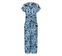 Jumpsuit KAFFE "Overall KAmille", Damen, Gr. 40, N-Gr, blau (blau graphic flower), Obermaterial: 100% Viskose LENZING ECOVERO CV LenzEcov., Overalls Jumpsuit (74517401-40) blau graphic flower
