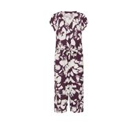 Jumpsuit KAFFE "Overall KAmira", Damen, Gr. 36, N-Gr, rot (schwarzberry wine, chalk flowers), Obermaterial: 100% Viskose LENZING ECOVERO CV LenzEcov., Overalls Jumpsuit (90577121-36) schwarzberry wine