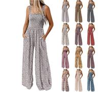 Jumpsuit Kinder Mädchen Lang Hawaii Stoffhose Latzhosen Für Damen Sommer Sommer Outdoorhose Cargohose Spaghettiträger Jeans Mit Weitem Bein Freizeithose Kurzarm Jumpsuit Damen Festlich（Light Purple，S）