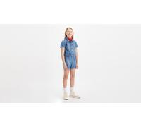 Jumpsuit LEVI'S KIDS, Jungen, Gr. 10 (140), N-Gr, keep the change, Denim/Jeans, Obermaterial: 100% Baumwolle, Overalls Jumpsuit, mit Knopfleiste (77757206-10) keep the change