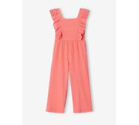 Jumpsuit Mädchen mit Volants koralle Gr. 92/98 von vertbaudet