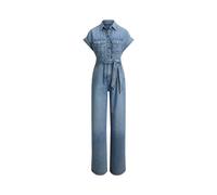 Jumpsuit mit Gürtel und weitem Bein 48 Blue