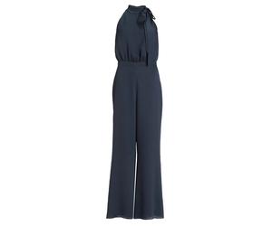 Jumpsuit mit Schluppe aus gehämmertem Satin Blau 40