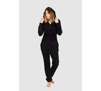 Jumpsuit MONIZ, Damen, Gr. S, EURO-Größen, schwarz, 80% Baumwolle, 20% Polyester, lang, Overalls Jumpsuit, mit kuscheligem Komfort (59041001-S) schwarz