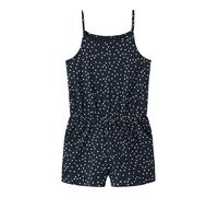 Jumpsuit NAME IT "NKFVIGGA STRAP SUIT F1 NO", Mädchen, Gr. 140, N-Gr, navy blazer aop:dots, Jersey, Obermaterial: 100% Baumwolle, bedruckt, gepunktet, regular fit normal, Overalls Jumpsuit, im sommerl