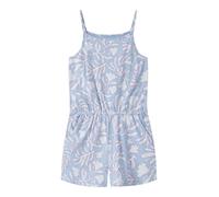Jumpsuit NAME IT "NKFVIGGA STRAP SUIT F1 NO", Mädchen, Gr. 152, N-Gr, chambray blau aop:abstract, Jersey, Obermaterial: 100% Baumwolle, bedruckt, regular fit normal, Overalls Jumpsuit, im sommerlichen