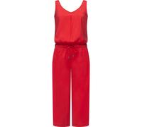 Jumpsuit RAGWEAR "Suky", Damen, Gr. XXL (44), Normalgrößen, rot, 80% Viskose, 20% Polyester, figurumspielend 7/8-Länge, V-Ausschnitt, angeschnitten,mit Umschlag, Overalls Jumpsuit, schicker, langer Da
