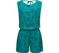 Jumpsuit RAGWEAR "Zella", Damen, Gr. XL (42), Normalgrößen, blau (dunkelpetrol), 100% Viskose, figurumspielend ca. Mitte Oberschenkel, Rundhals, Ärmel ohne Ärmelschlitz, Overalls Jumpsuit, schicker, k