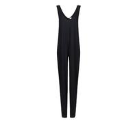 Jumpsuit TURTLEDOVE LONDON "Jilly Jumpsuit Damen", Damen, Gr. M, Normalgrößen, schwarz, 100% Baumwolle, normal, V-Ausschnitt, Overalls Jumpsuit (13571366-M) schwarz