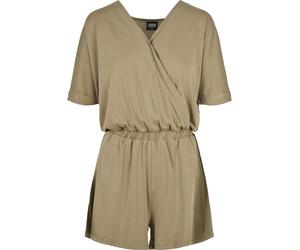 Jumpsuit URBAN CLASSICS "Urban Classics Damen Ladies Short Modal Jumpsuit", Damen, Gr. 5XL, US-Größen, khaki, 77% Modal, 23% Polyester, unifarben, loose fit, Overalls Jumpsuit (10438706-5XL) khaki