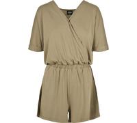 Jumpsuit URBAN CLASSICS "Urban Classics Damen Ladies Short Modal Jumpsuit", Damen, Gr. S, US-Größen, khaki, 77% Modal, 23% Polyester, unifarben, loose fit, Overalls Jumpsuit (10438706-S) khaki