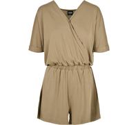 Jumpsuit URBAN CLASSICS "Urban Classics Damen Ladies Short Modal Jumpsuit", Damen, Gr. XXL, US-Größen, khaki, 77% Modal, 23% Polyester, unifarben, loose fit, Overalls Jumpsuit (10438706-XXL) khaki
