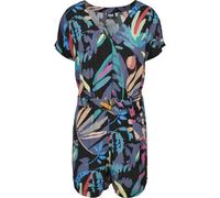 Urban Classics Jumpsuit Damen Kurz mit Gürtel – 100% Viskose – Gr. S, US-Größen, schwarzfruity