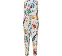 Jumpsuit URBAN CLASSICS "Urban Classics Damen Ladies Viscose Bandeau Jumpsuit", Damen, Gr. XXL, US-Größen, bunt (sandweißfruity), 100% Viskose, loose fit, Overalls Jumpsuit (92026364-XXL) sandweißfrui