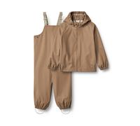 Jumpsuit WHEAT "WHEAT Rainwear Charlie Set", Kinder, Gr. 98, hazel, 55% Polyester, 45% Polyurethan, unifarben, normal, ohne Ausschnitt, Overalls Jumpsuit (30406947-98) hazel