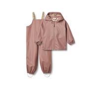 Jumpsuit WHEAT "WHEAT Rainwear Charlie Set", Mädchen, Gr. 104, dusty lila, 55% Polyester, 45% Polyurethan, unifarben, normal, Overalls Jumpsuit (76503419-104) dusty lila