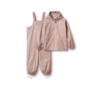 Jumpsuit WHEAT "WHEAT Rainwear Charlie Set", Mädchen, Gr. 122, powder flower meadow, 55% Polyester, 45% Polyurethan, unifarben, normal, Overalls Jumpsuit (64143766-122) powder flower meadow