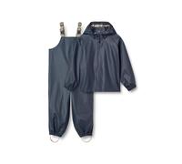 Jumpsuit WHEAT "WHEAT Rainwear Charlie Set", Mädchen, Gr. 98, ink, 55% Polyester, 45% Polyurethan, unifarben, normal, Overalls Jumpsuit (35977754-98) ink