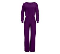 Jumpsuit WINSHAPE "JS101LSC" Gr. XXL, Normalgrößen, lila (dark plum) Damen Overalls Functional Comfort (79863918-XXL)