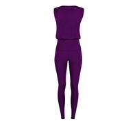 Jumpsuit WINSHAPE "JS102LSC" Gr. XL, Normalgrößen, lila (dark plum) Damen Overalls Functional Comfort (43921427-XL)