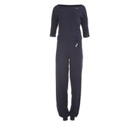Jumpsuit WINSHAPE "WJS2", Damen, Gr. L, Normalgrößen, blau (night blau), 90% Baumwolle, 10% Elasthan, U-Boot-Ausschnitt, Overalls Jumpsuit, ¾-Arm (34762260-L) night blau