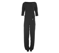 Jumpsuit WINSHAPE "WJS2", Damen, Gr. L, Normalgrößen, schwarz, 90% Baumwolle, 10% Elasthan, U-Boot-Ausschnitt, Overalls Jumpsuit, ¾-Arm (51191451-L) schwarz