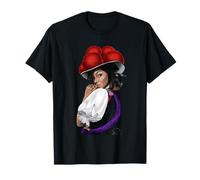 Juna Huu Schwarzwald Tees - Cool Bollenhut Black Forest T-Shirt für Frauen - Unisex Erwachsene - Schwarz - S - Crew-Kragen - Kurzarm - Casual Novelty T-Shirt mit Crew-Ausschnitt und Kurzarm