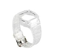 JUNCHENGBAO Kompatibel mit GW-B5600 Uhrenlünette 3229 DW-5600 DW5600 Mod Kit GW-M5610 Transparentes Silikonarmbandgehäuse G-Shock Transparentes Uhrenset(Jelly transparent,5610 series)
