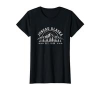 Juneau Alaska Souvenir Alaska Erinnerung Souvenir Vintage Preisgünstiges Grafik-T-Shirt, Damen, Schwarz, XL